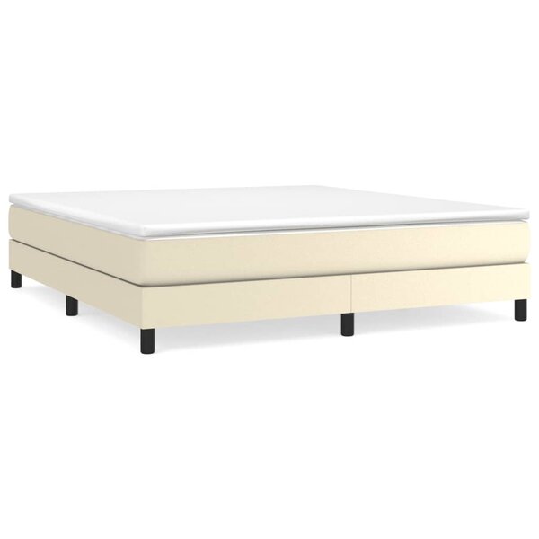 vidaXL Cadre de lit sans matelas crème 180x200 cm similicuir