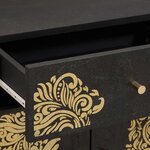 vidaXL Cabinet de chevet avec porte avec tiroir Noir 50 x 33 x 60 cm