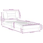 vidaXL Cadre de lit sans matelas Hvar blanc et noir 90x190 cm similicuir