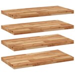 vidaXL Étagères flottantes 4 Pièces 100x40x4 cm acacia massif à l'huile