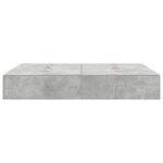 vidaXL Cadre de lit avec rangement Gris béton 140 x 190 cm