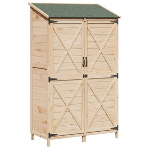 vidaXL Abri de jardin Naturel 106 x 56 x 176 5 cm Bois de Sapin Massif