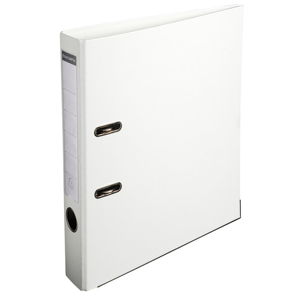 Classeur à levier polypropylène dos de 50mm - A4  blanc x 20 EXACOMPTA