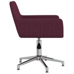 vidaXL Chaises à manger pivotantes lot de 2 violet tissu