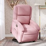 vidaXL Fauteuil inclinable Rose Velours