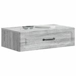 vidaXL Table d'appoint murale Sonoma gris 59 x 34 5 x 17 cm
