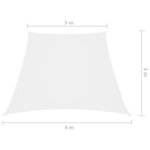 vidaXL Voile de parasol Tissu Oxford trapèze 3/4x3 m Blanc