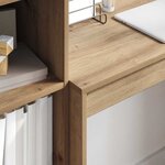 vidaXL Bureau avec rangement 2 Pièces chêne artisanal Bois d'ingénierie