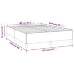 vidaXL Cadre de lit sans matelas crème 140x200 cm similicuir