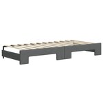 vidaXL Lit de jour avec lit gigogne gris foncé 100x200 cm tissu