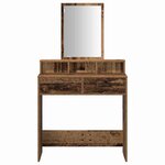 vidaXL Table de Toilette avec tiroir Bois ancien 79 x 41 x 140 cm