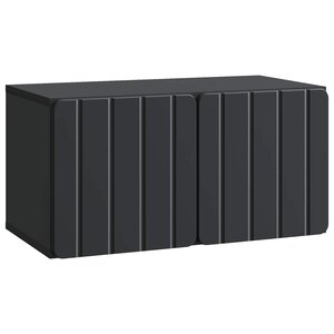 vidaXL Meuble TV mural 59 5 x 31 x 30 cm Noir Bois d'ingénierie