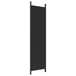 vidaXL Cloison de séparation 4 panneaux Noir 200x200 cm Tissu