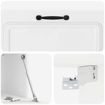 vidaXL Meuble TV mural Montage mural Blanc brillant 98 x 31 x 30 cm