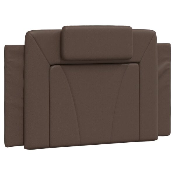 vidaXL Coussin de tête de lit marron 90 cm similicuir