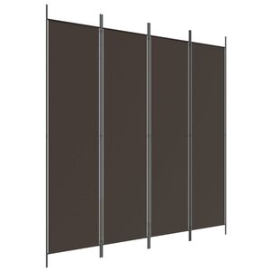 vidaXL Cloison de séparation 4 panneaux Marron 200x200 cm Tissu