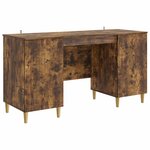 vidaXL Bureau Chêne fumé 142 5 x 50 x 75 cm Bois d'ingénierie