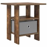 vidaXL Table de chevet Chêne fumé 41 x 40 x 45 cm Bois d'ingénierie