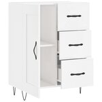 vidaXL Buffet Blanc brillant 69 5x34x90 cm Bois d'ingénierie