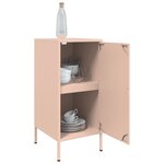 vidaXL Buffets 2 Pièces rose 36x39x79 cm acier laminé à froid