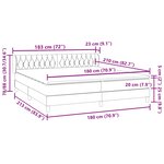 vidaXL Sommier à lattes de lit et matelas gris foncé 180x210cm velours