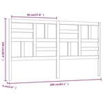 vidaXL Tête de lit 206x4x104 cm Bois massif de pin