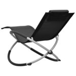 vidaXL Chaise longue pour enfants Acier Noir