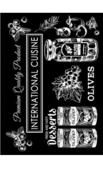 Tapis de cuisine Internationale 50 x 180 cm - Noir