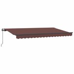 vidaXL Auvent Rétractable Marron 400 x 200 cm Polyester et Aluminium