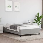 Vidaxl cadre de lit gris clair 120x200 cm tissu