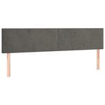 vidaXL Tête de lit à LED Gris foncé 180x5x78/88 cm Velours