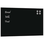 vidaXL Tableau noir magnétique mural noir 100x60 cm verre trempé