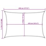 vidaXL Voile d'ombrage 160 g/m² Jaune 3x4 5 m PEHD