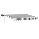 vidaXL Cadre de store manuel avec LEDs Anthracite et blanc 2 5 x 2 m
