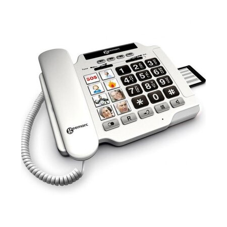 Téléphone amplifié pour senior et malentendant - photophone 100 (+40db) - geemarc