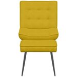 vidaXL Chaise de relaxation avec tabouret jaune velours