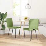 vidaXL Chaises à manger lot de 2 Vert clair Velours