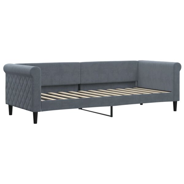 vidaXL Lit de repos gris foncé 80x200 cm velours