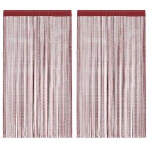 vidaXL Rideau en fils 2 Pièces 100 x 250 cm Bordeaux