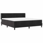 vidaXL Lit à ressorts avec matelas Noir 200 x 180 cm Polyester