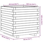 vidaXL Jardinière cire marron 50x50x49 5 cm bois de pin massif