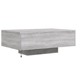 vidaXL Table basse avec lumières LED sonoma gris 85x55x31 cm