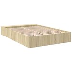 vidaXL Cadre de lit chêne sonoma 160x200 cm bois d'ingénierie