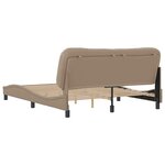 vidaXL Cadre de lit sans matelas Hvar cappuccino 160x200 cm similicuir