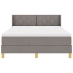 vidaXL Lit à ressorts taupe - 140x200 cm  en tissu
