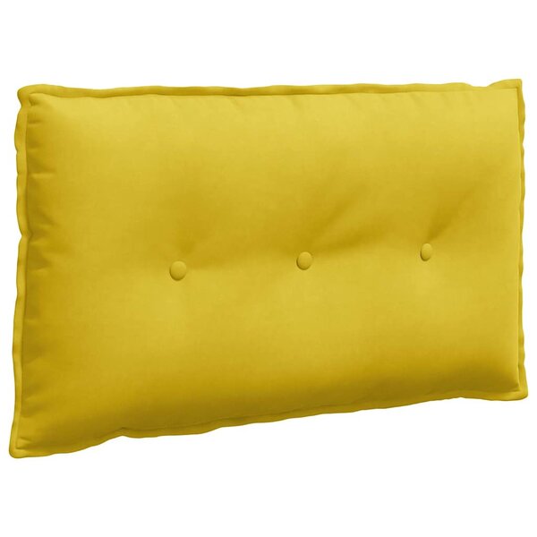 vidaXL Coussin de Dos Jaune 80 x 50 cm Tissu en velours côtelé