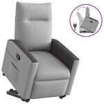 vidaXL Fauteuil inclinable gris nuage tissu