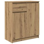 vidaXL Buffet avec tiroir chêne artisanal 71x35x84 cm bois ingénierie