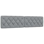 vidaXL Cadre de lit sans matelas gris clair 200x200 cm tissu
