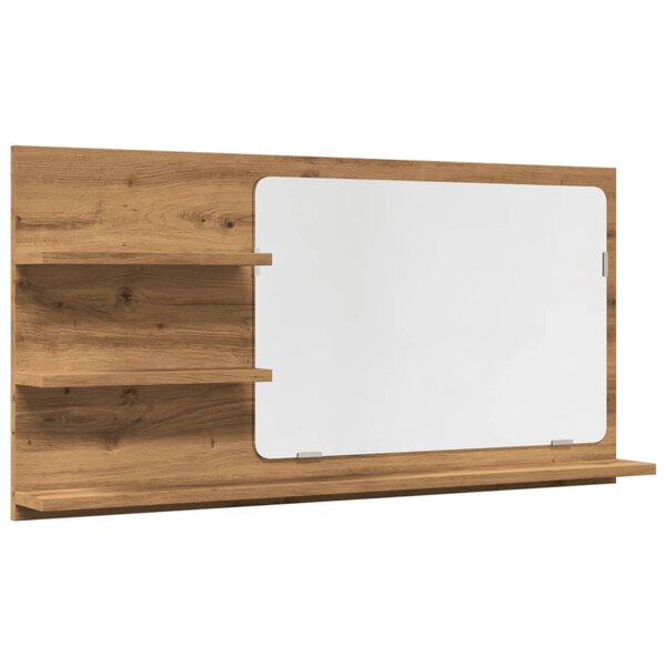 VidaXL Armoire à miroir de salle de bain chêne artisanal 90x11x45 cm